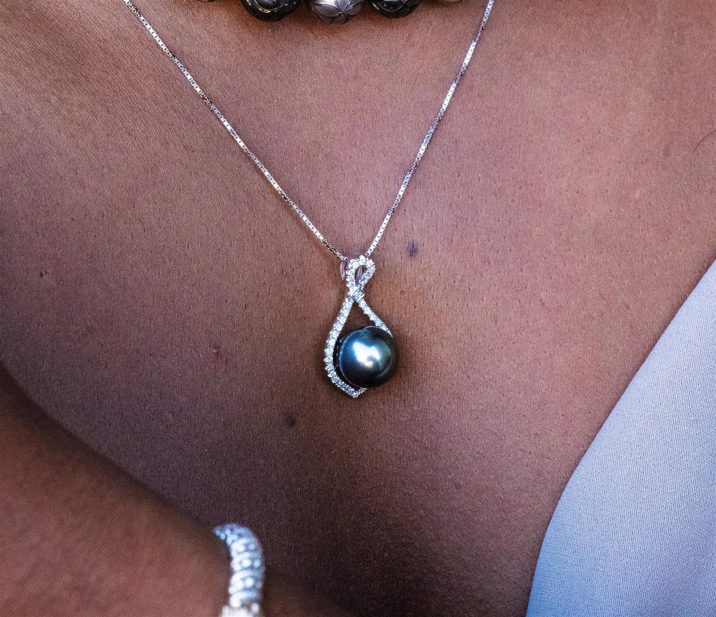South Sea Pearl and Diamond Accent Necklace