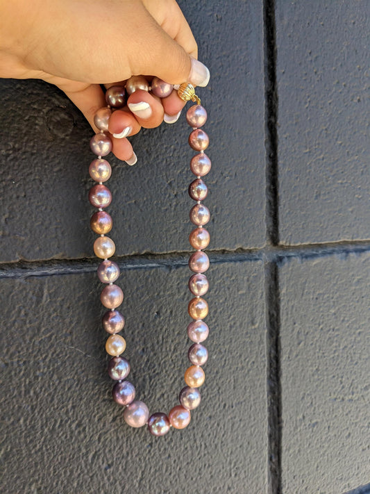 14K Yellow Gold Freshwater Pearl Necklace