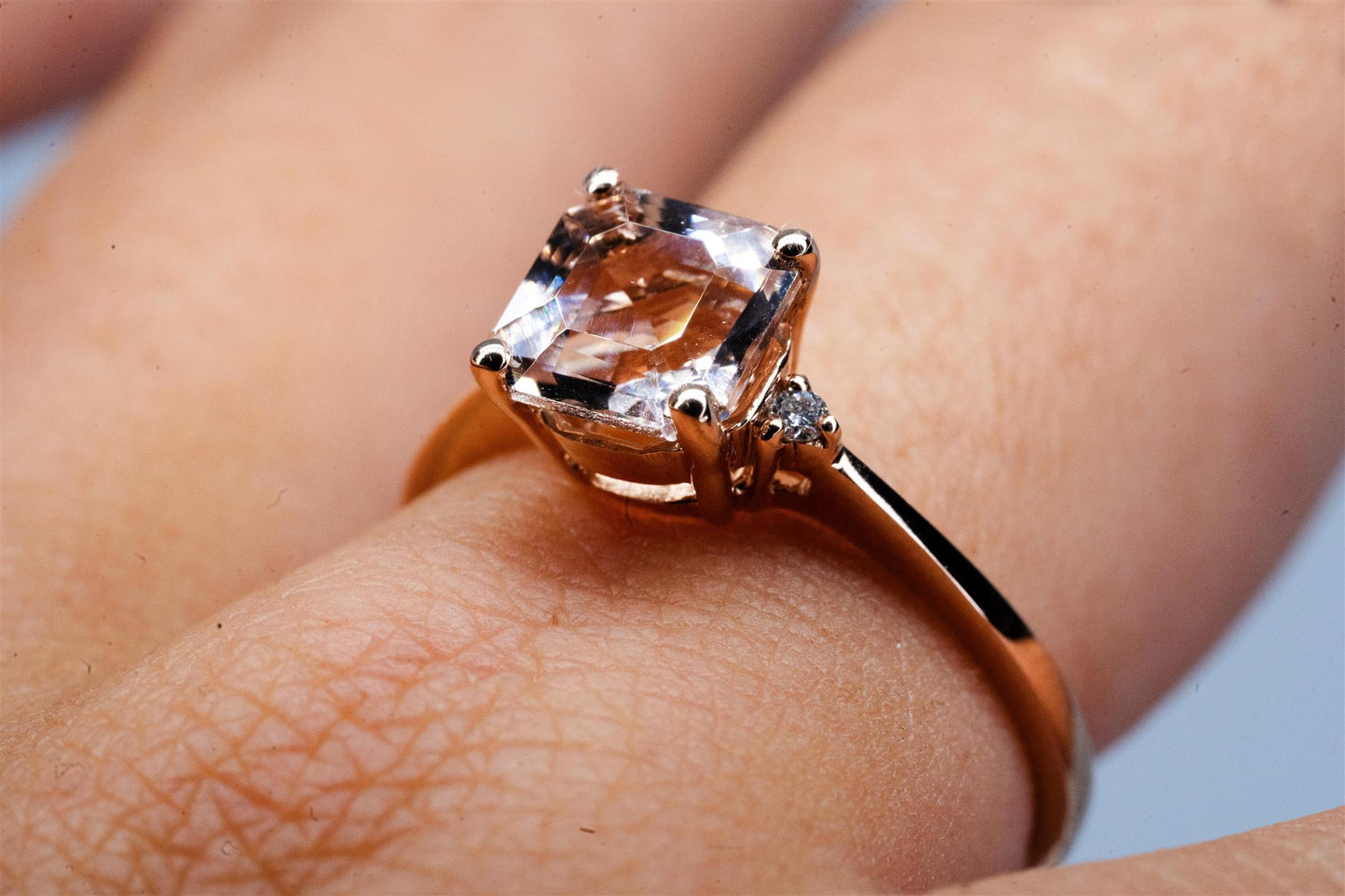 14K Rose Gold Morganite Ring