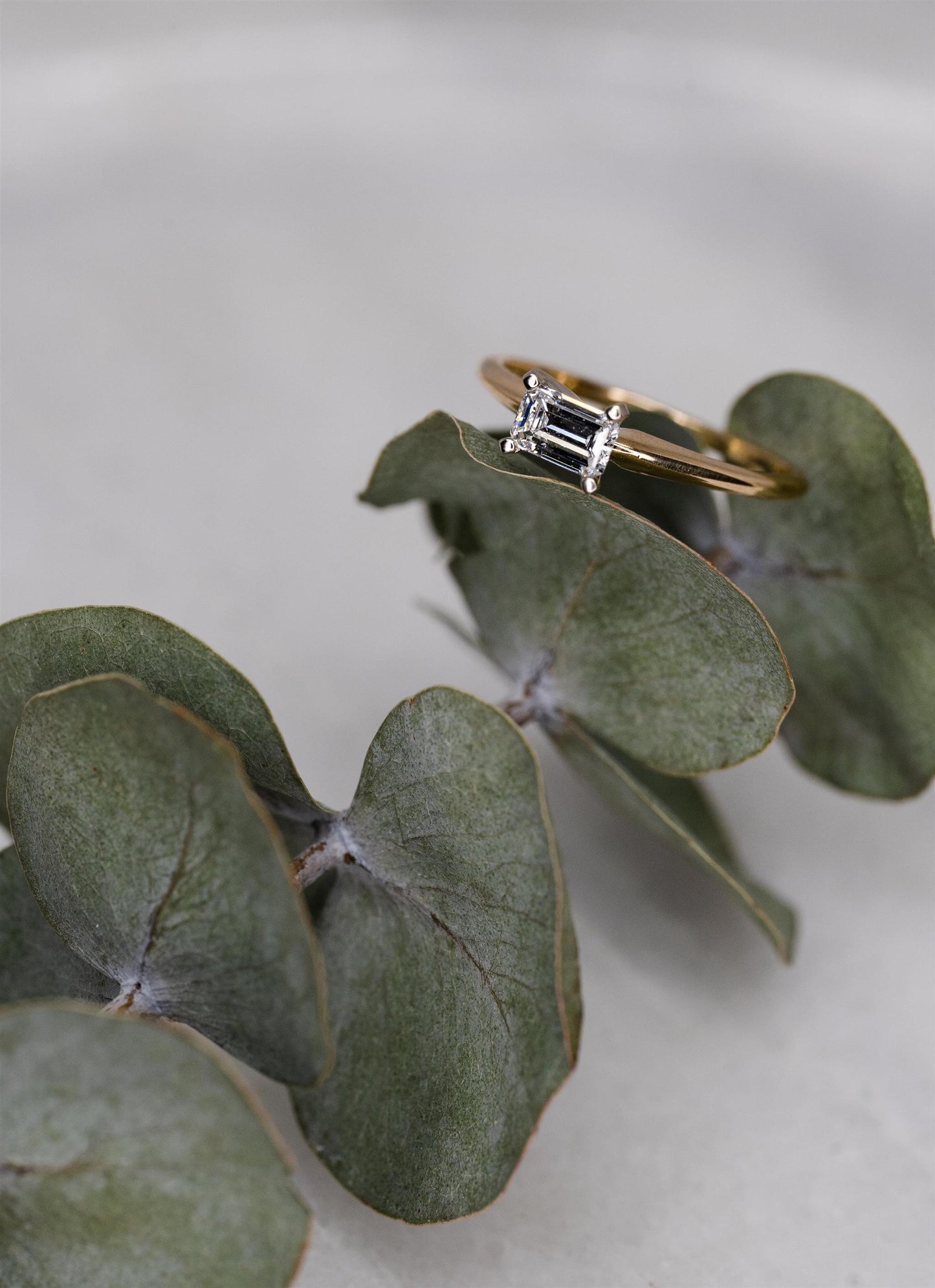 14K Yellow Gold Solitaire 0.41ct. Diamond Ring