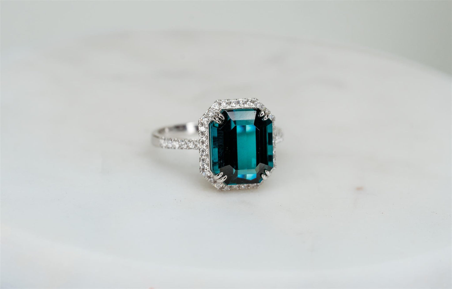 Indicolite Tourmaline Ring