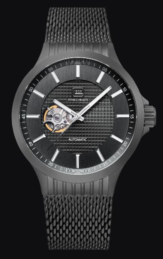 Black Glock Watch With Mesh Band