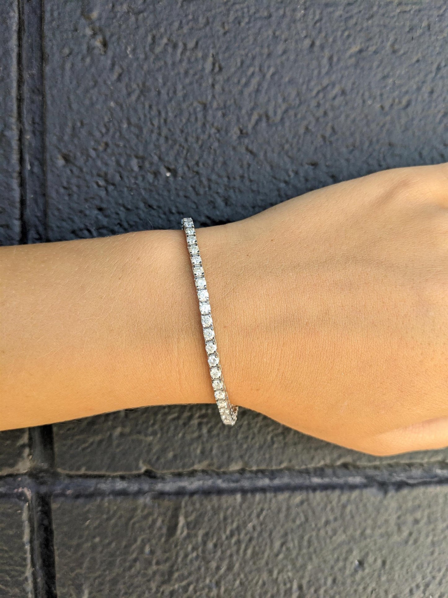 18K WG 4.31ct Tennis Bracelet