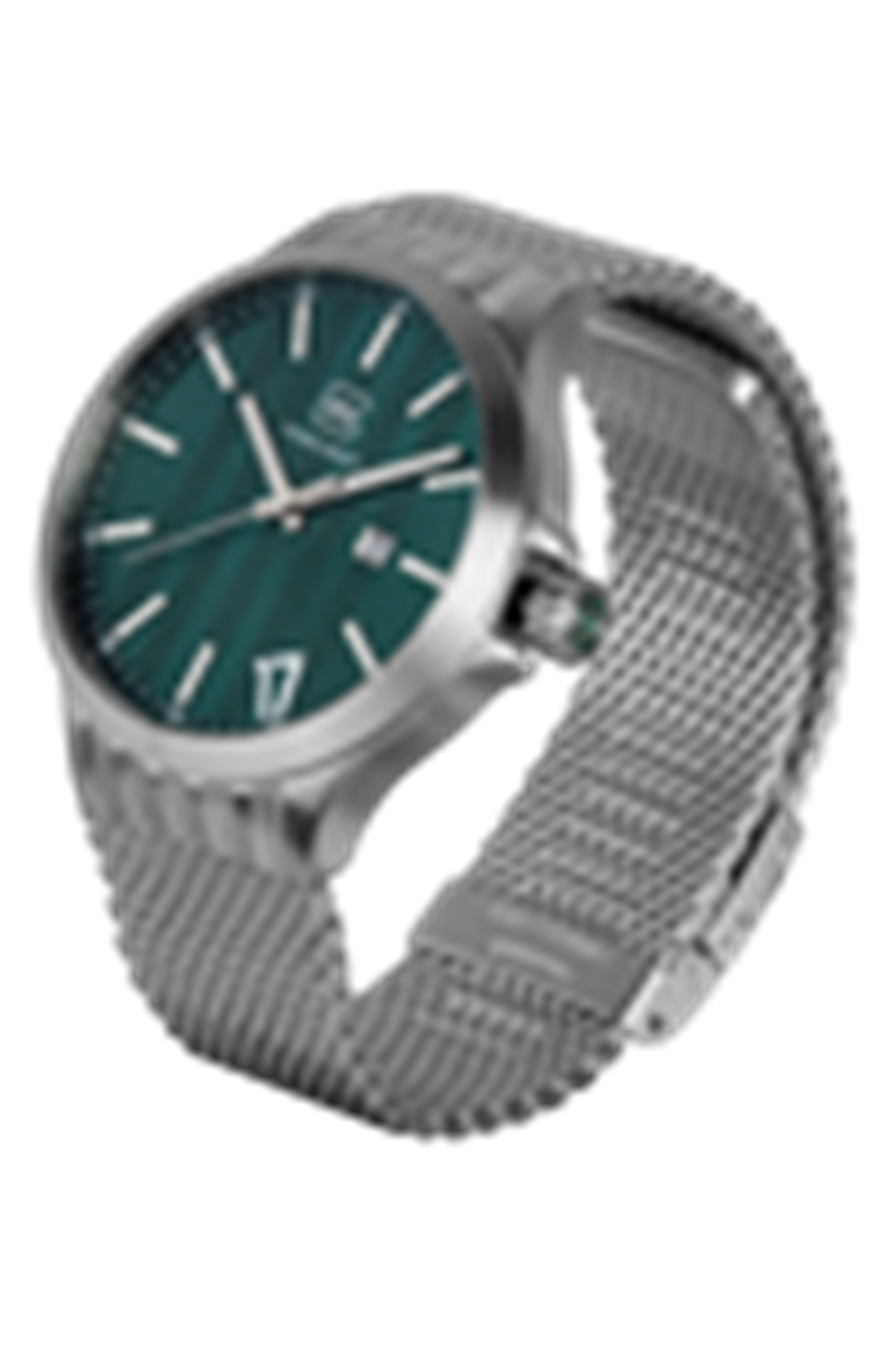 Silver With Green Face Glock Watch