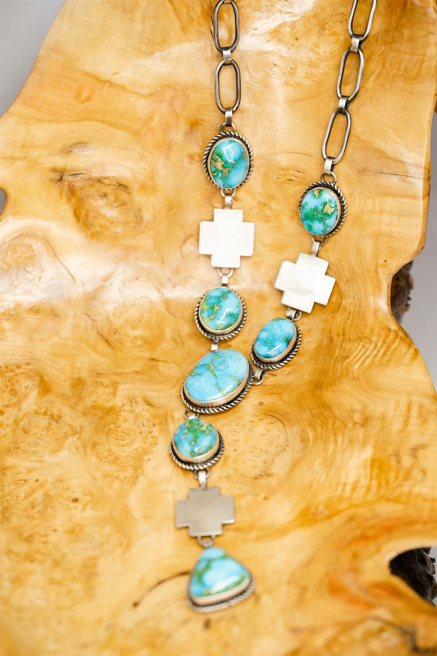 Genuine Turquoise Sterling Silver Necklace