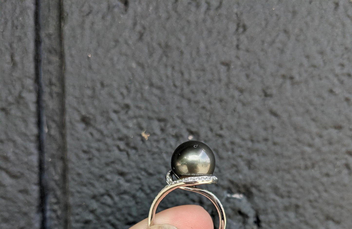 14K White Gold Pearl Ring