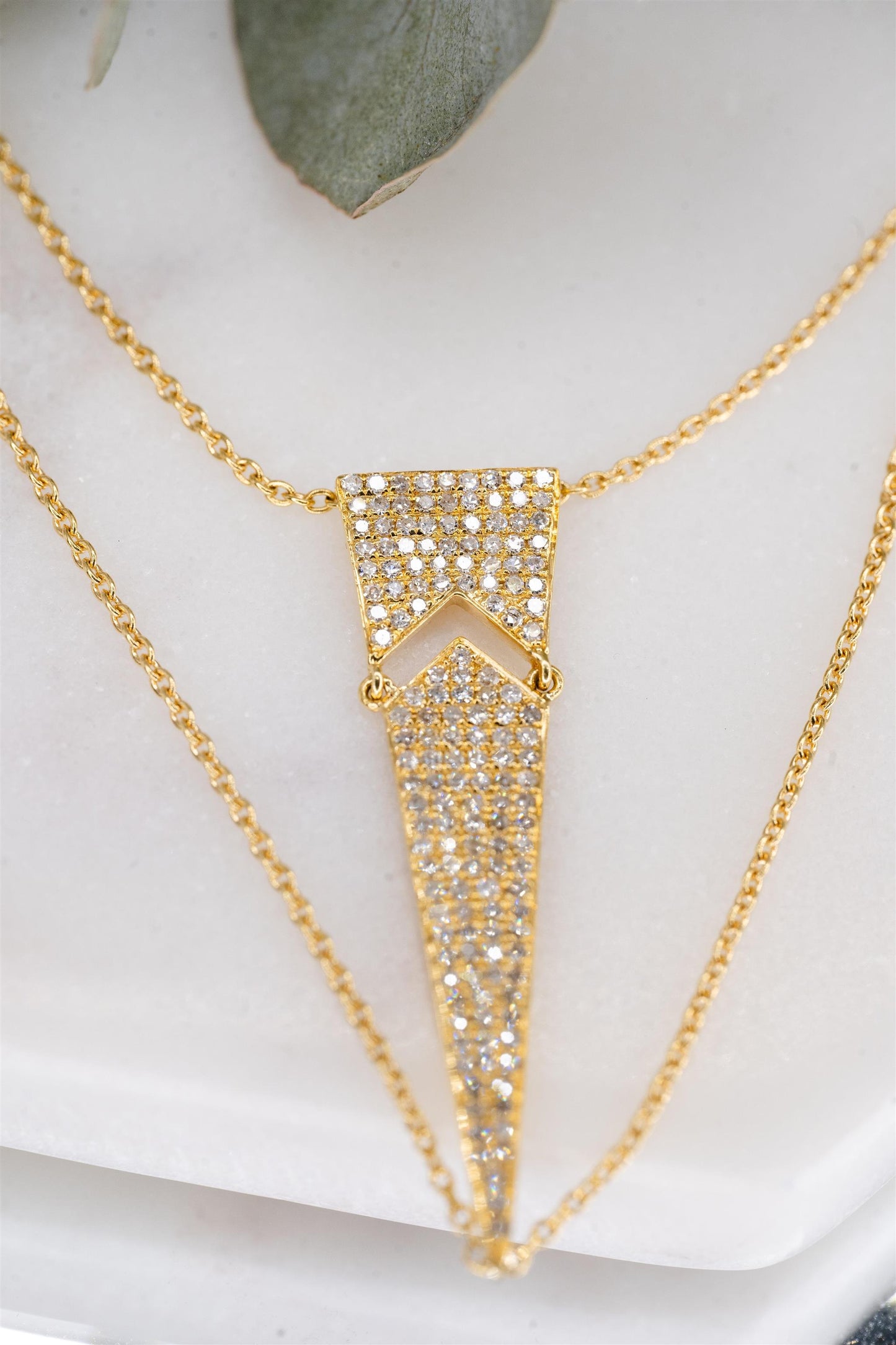 18K Yellow Gold Diamond Necklace