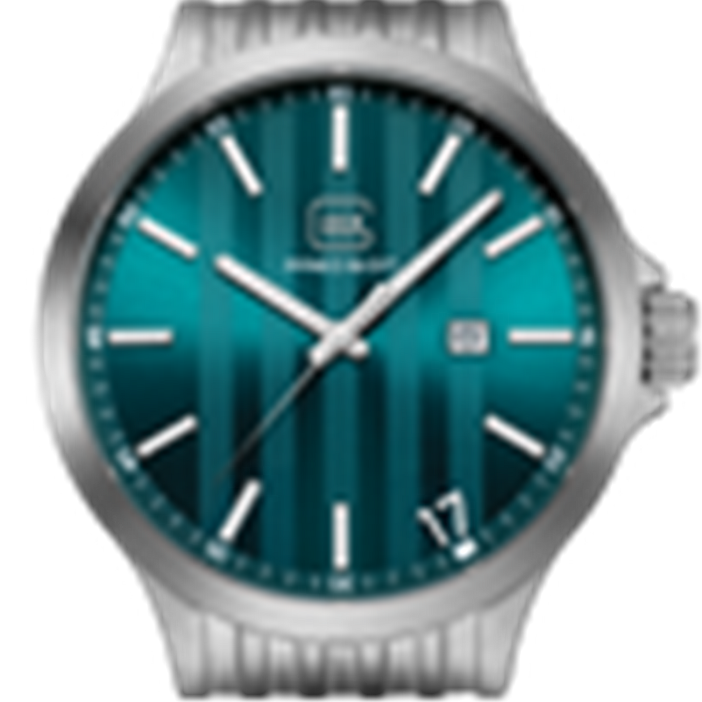 Silver With Green Face Glock Watch