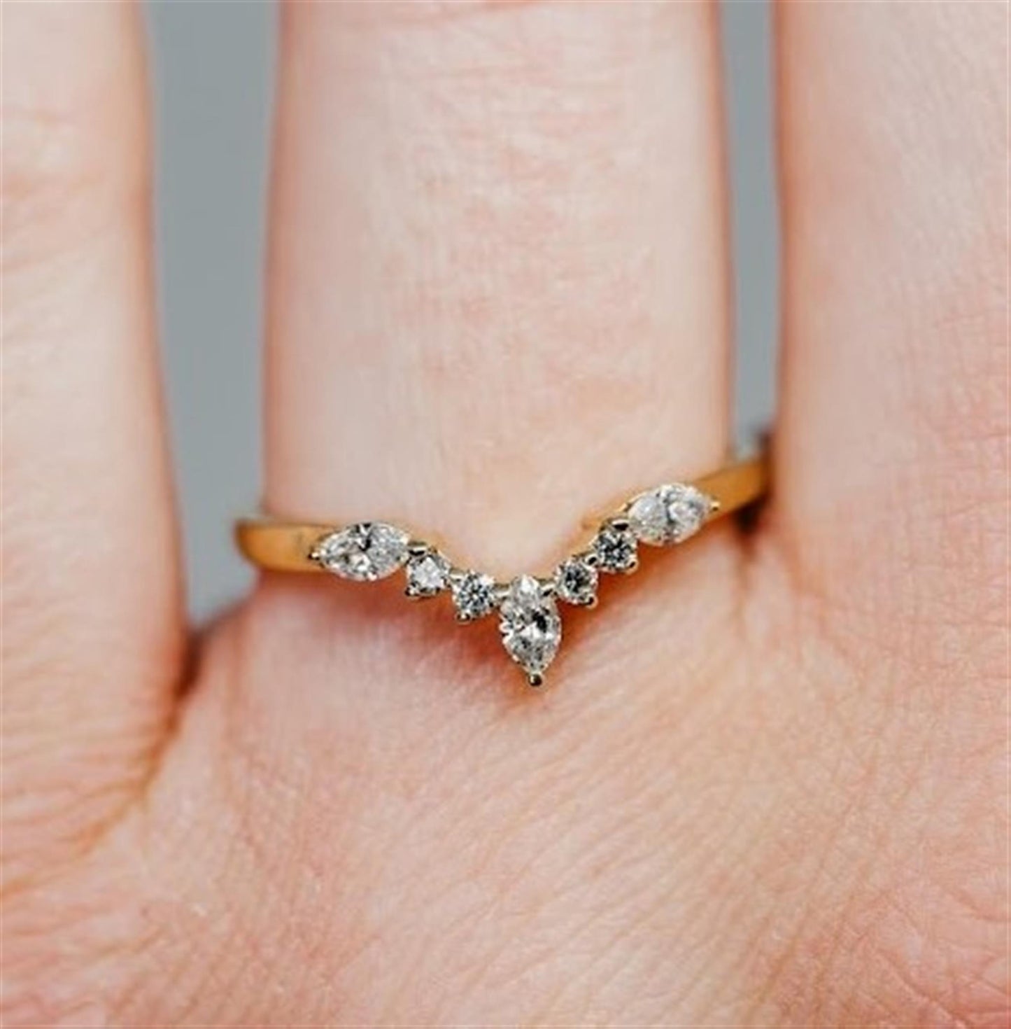 14K Yellow Gold Diamond Wedding Band
