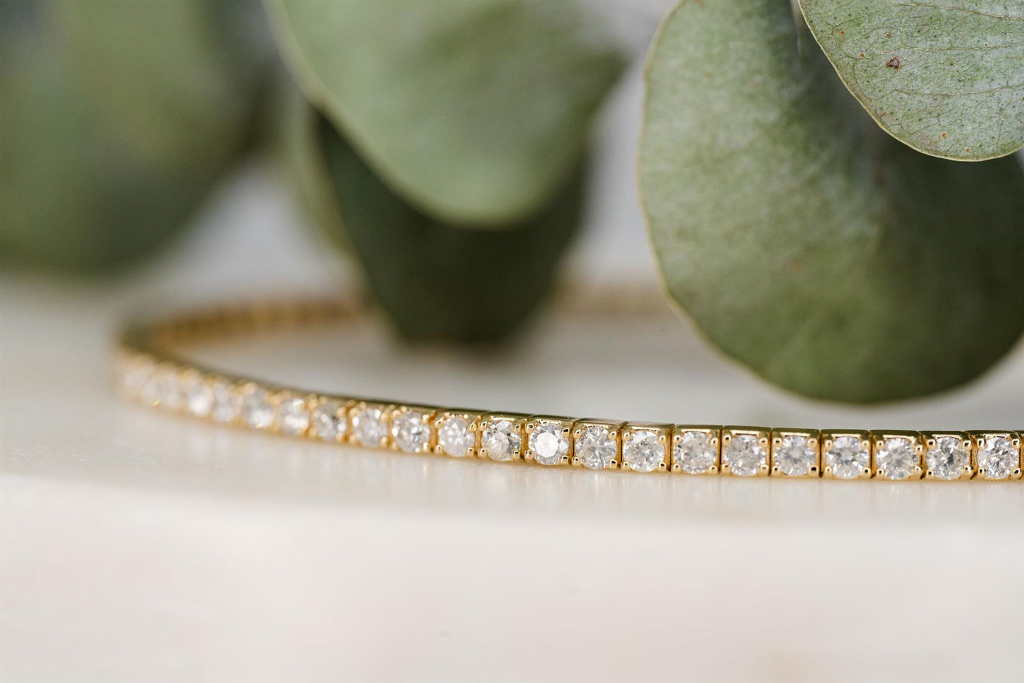 14K White Gold Diamond Bangle Bracelet