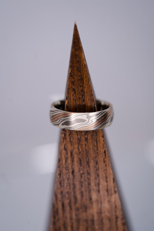 Beech Pattern Mokume Gane sz 11