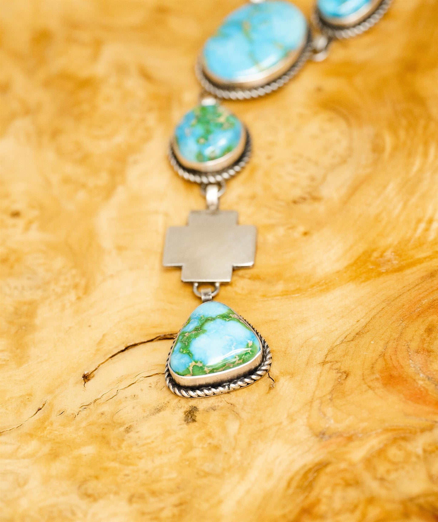 Genuine Turquoise Sterling Silver Necklace