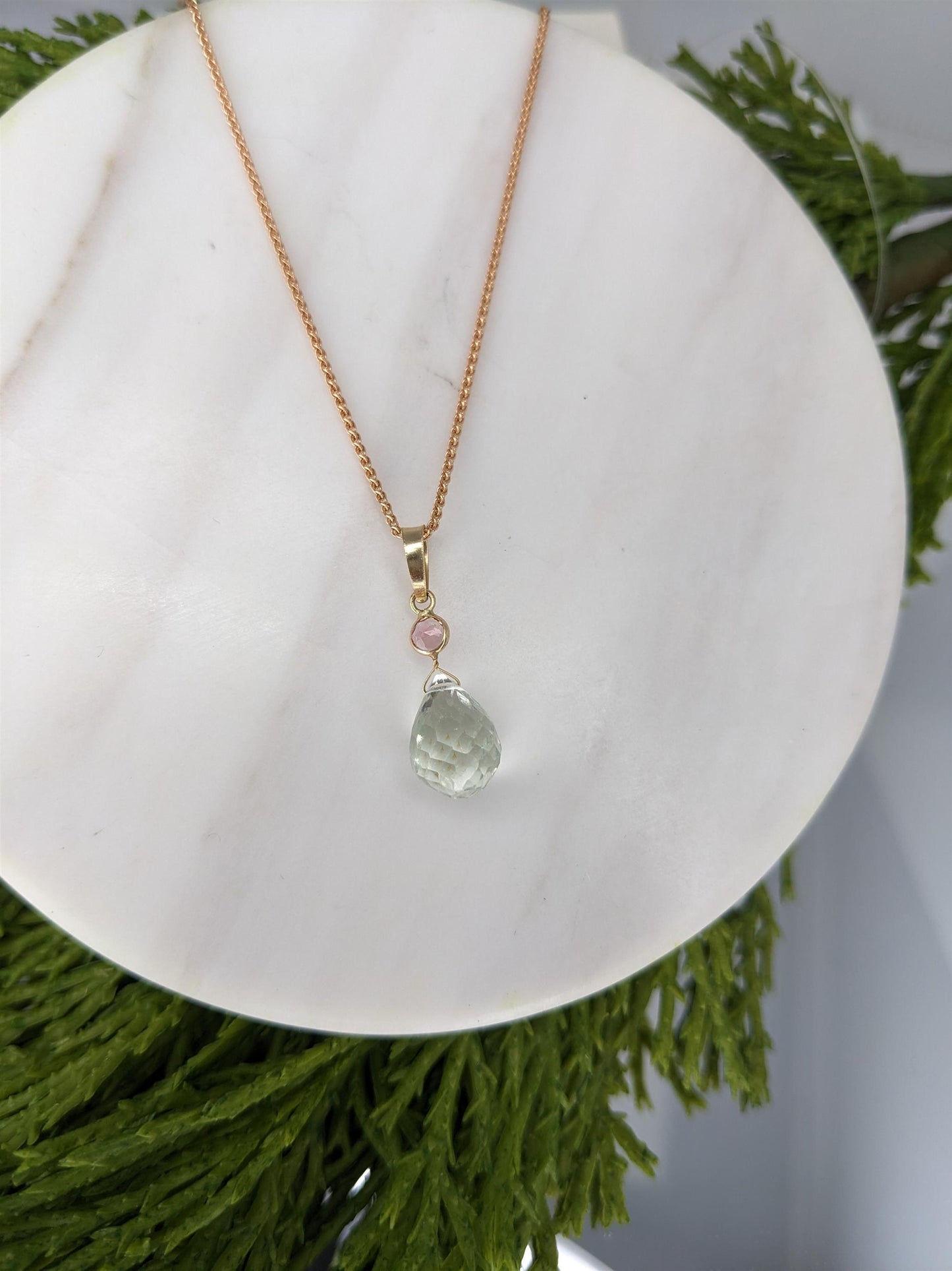 Topaz and Tourmaline Pendant