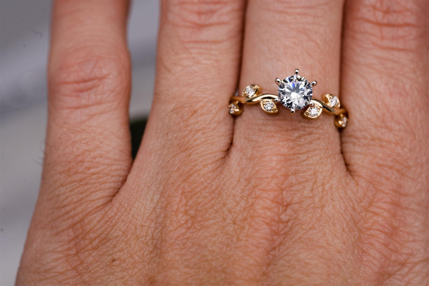 14K Yellow Gold Semi-Mount Diamond Ring