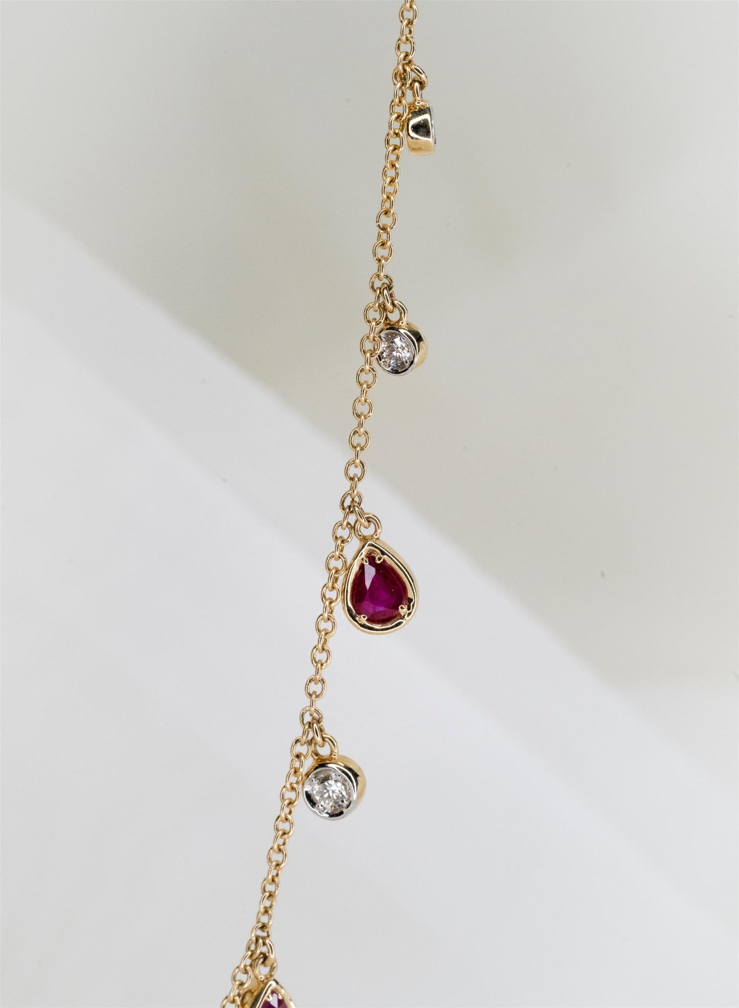 Ruby & Diamond Dangle Necklace