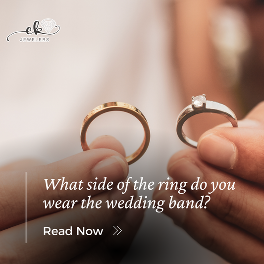 What side of the ring do you wear the wedding band?