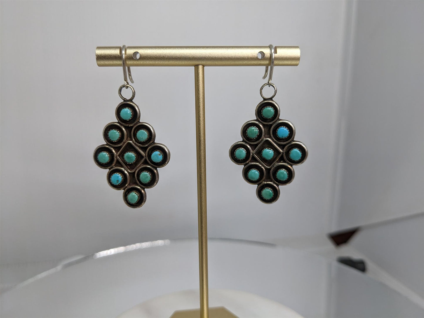 Zuni Turquoise Dangle Earring