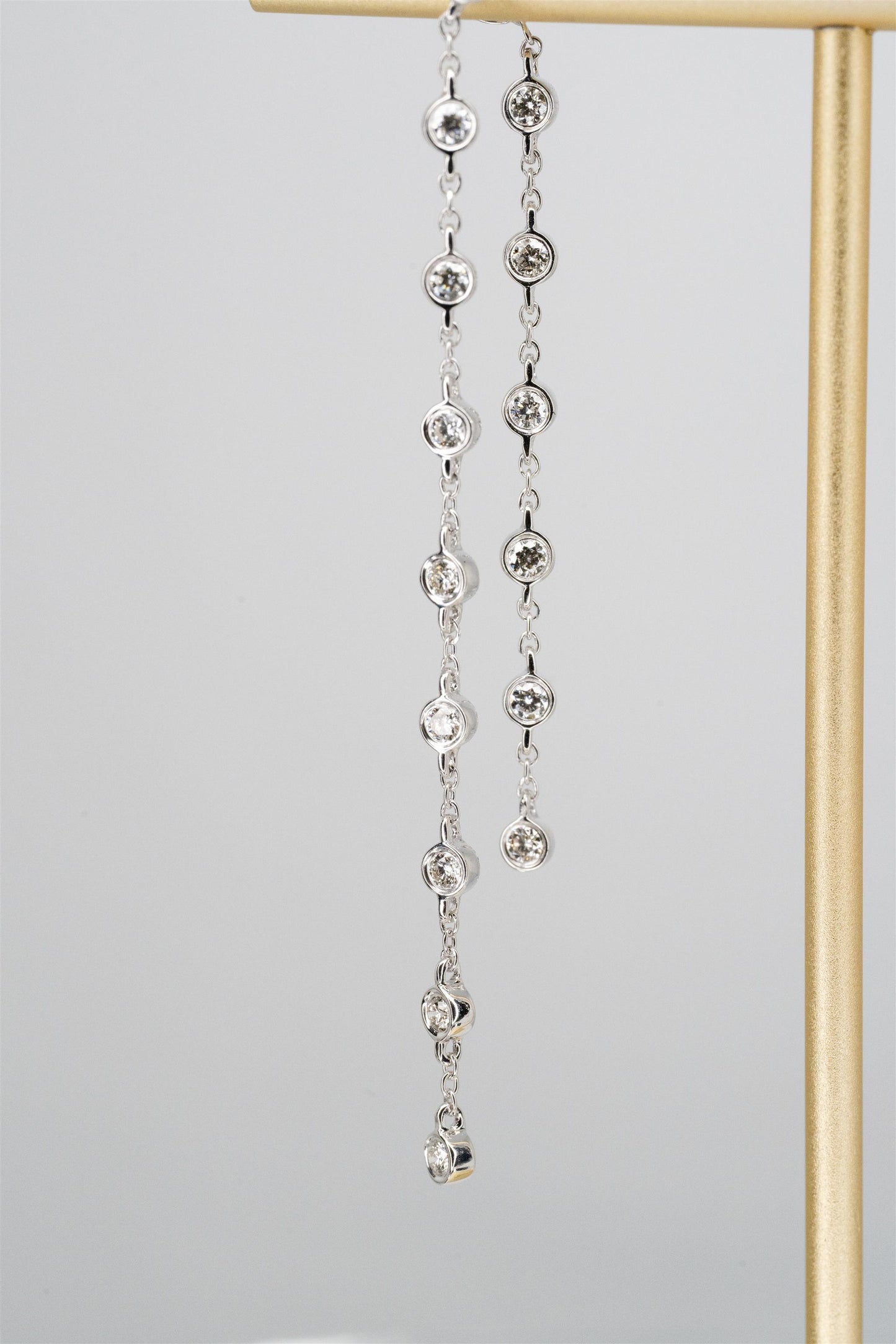 Diamond Double Dangle Earrings