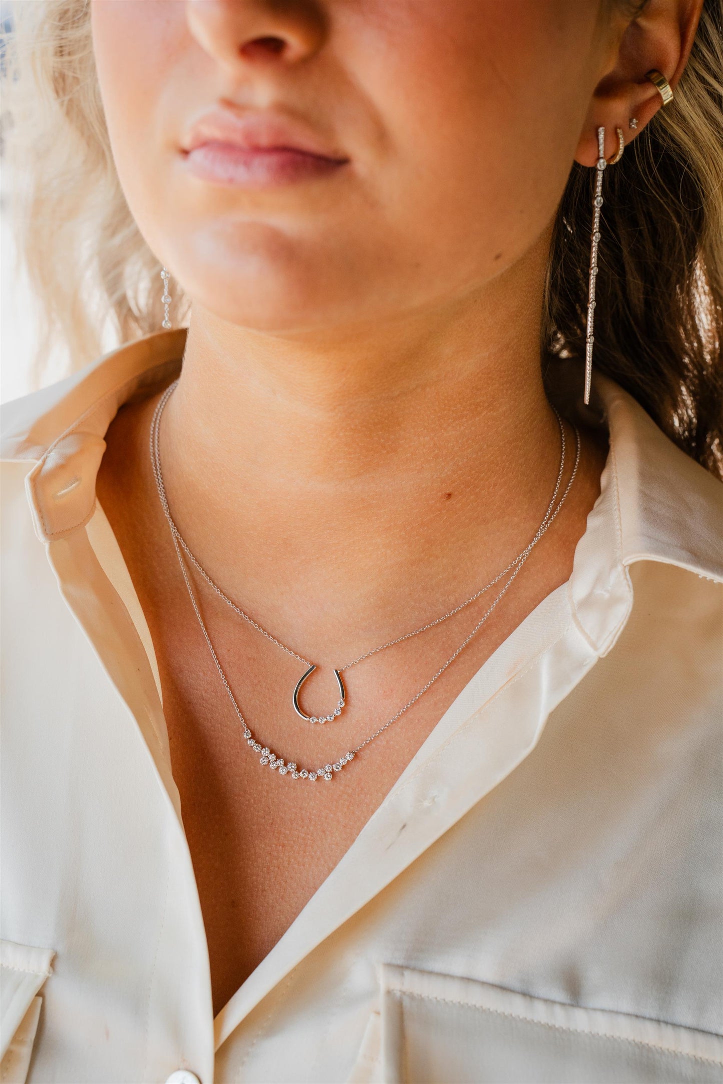 Diamond Asymetrical Necklace