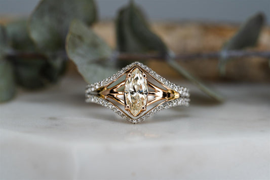 Split Band Diamond Ring