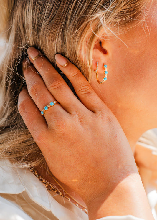 Turquoise And Diamond Ring