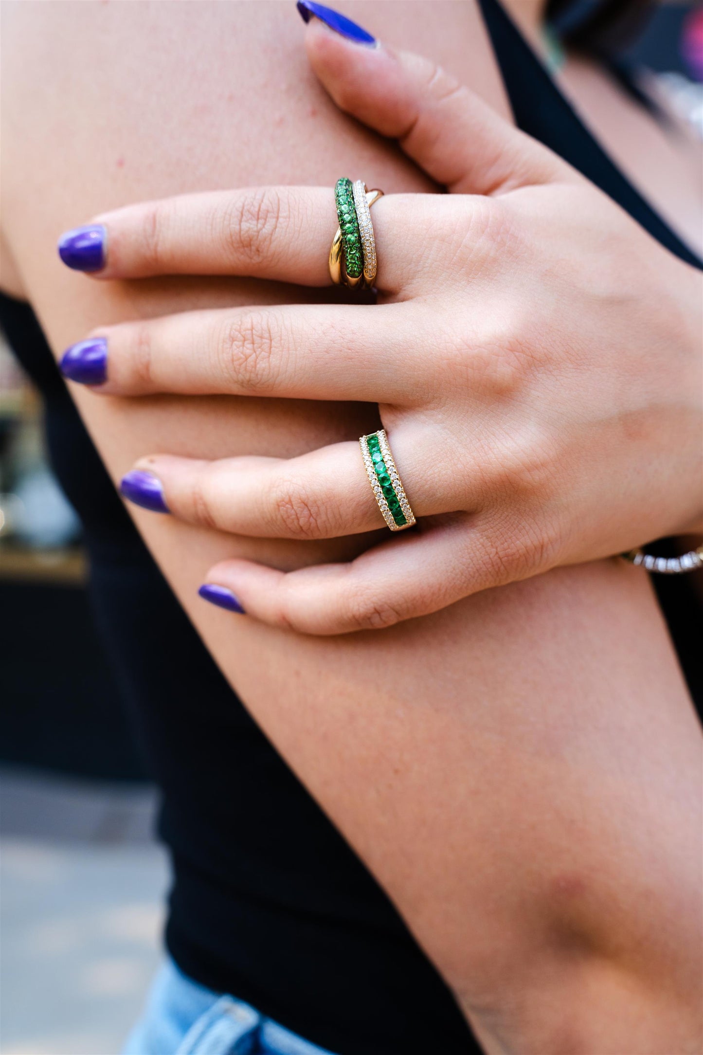 Colored Stone Rings  -  Women'