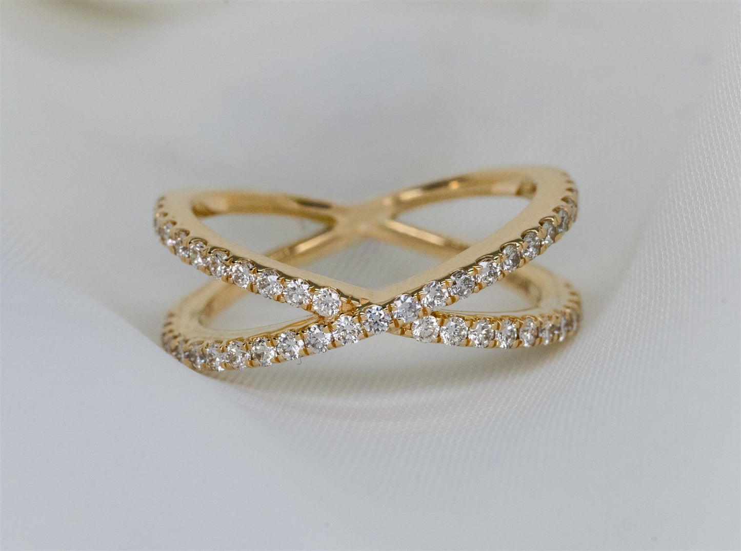 Criss Cross Diamond Ring