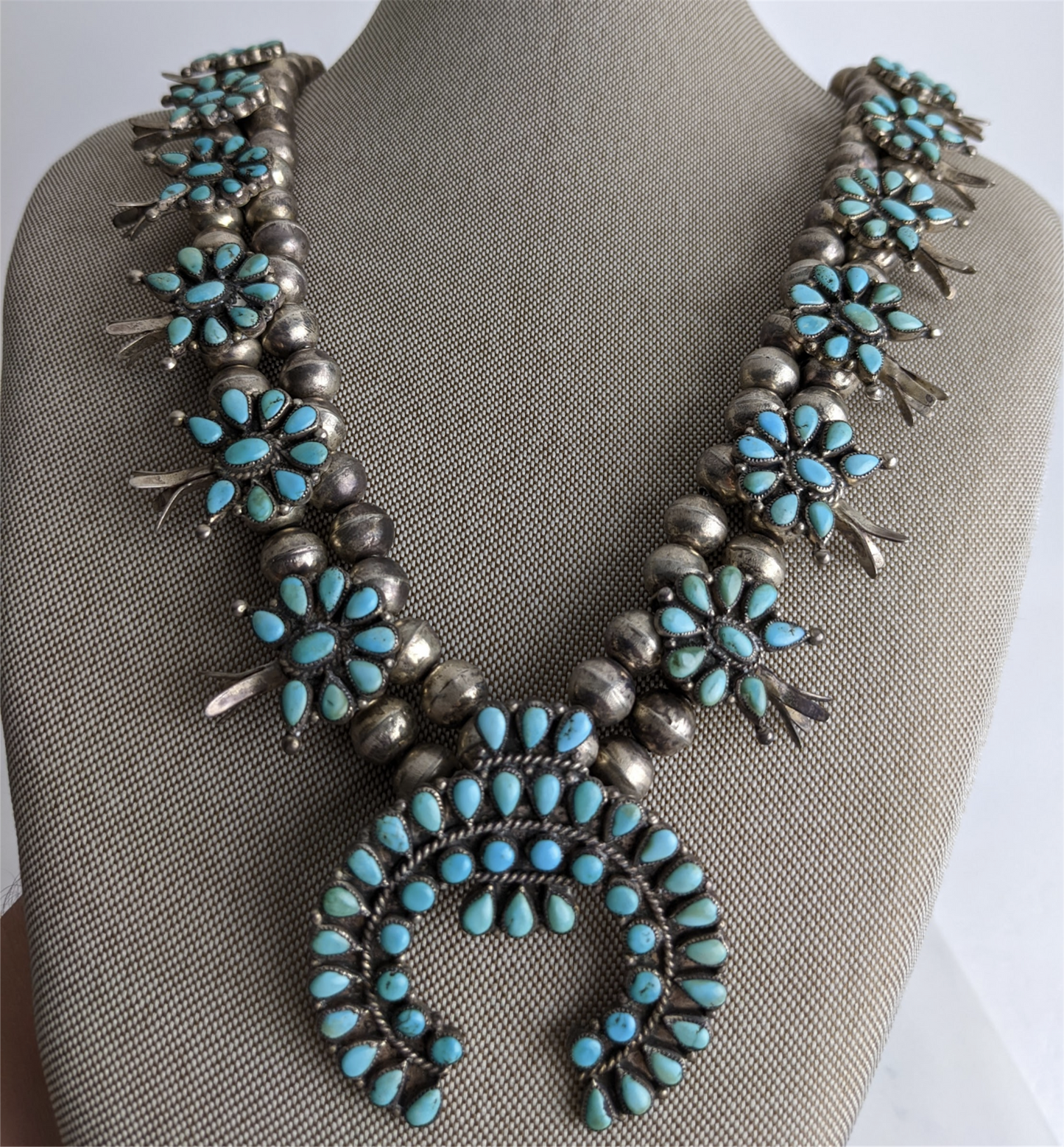 Zuni Squash Blossom Necklace