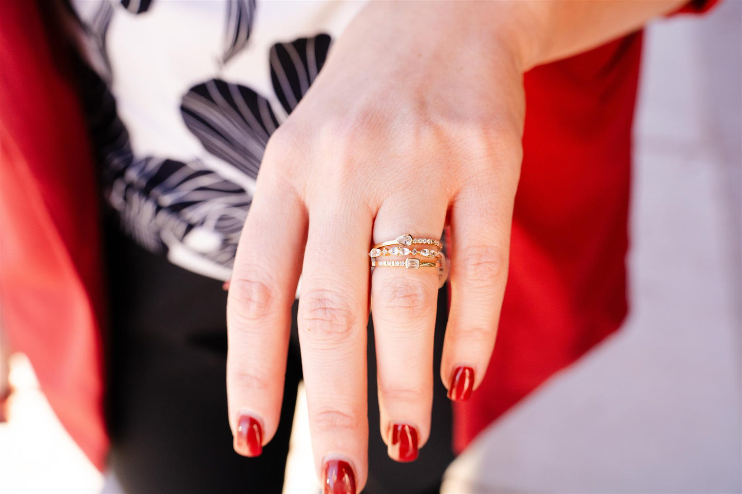 Teardrop Diamond Ring