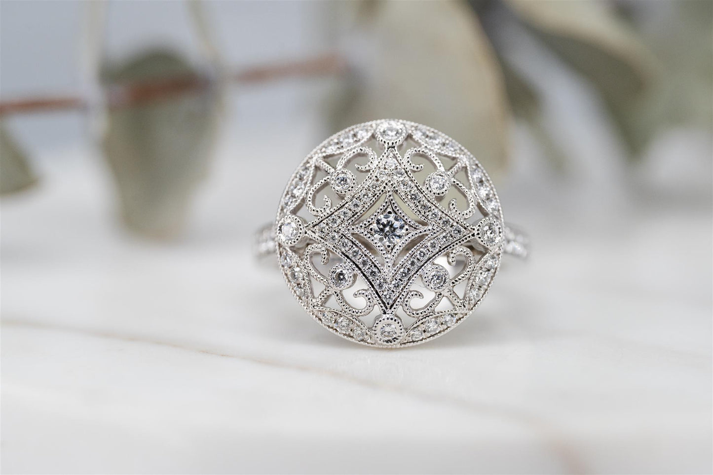 Diamond Medallion Ring