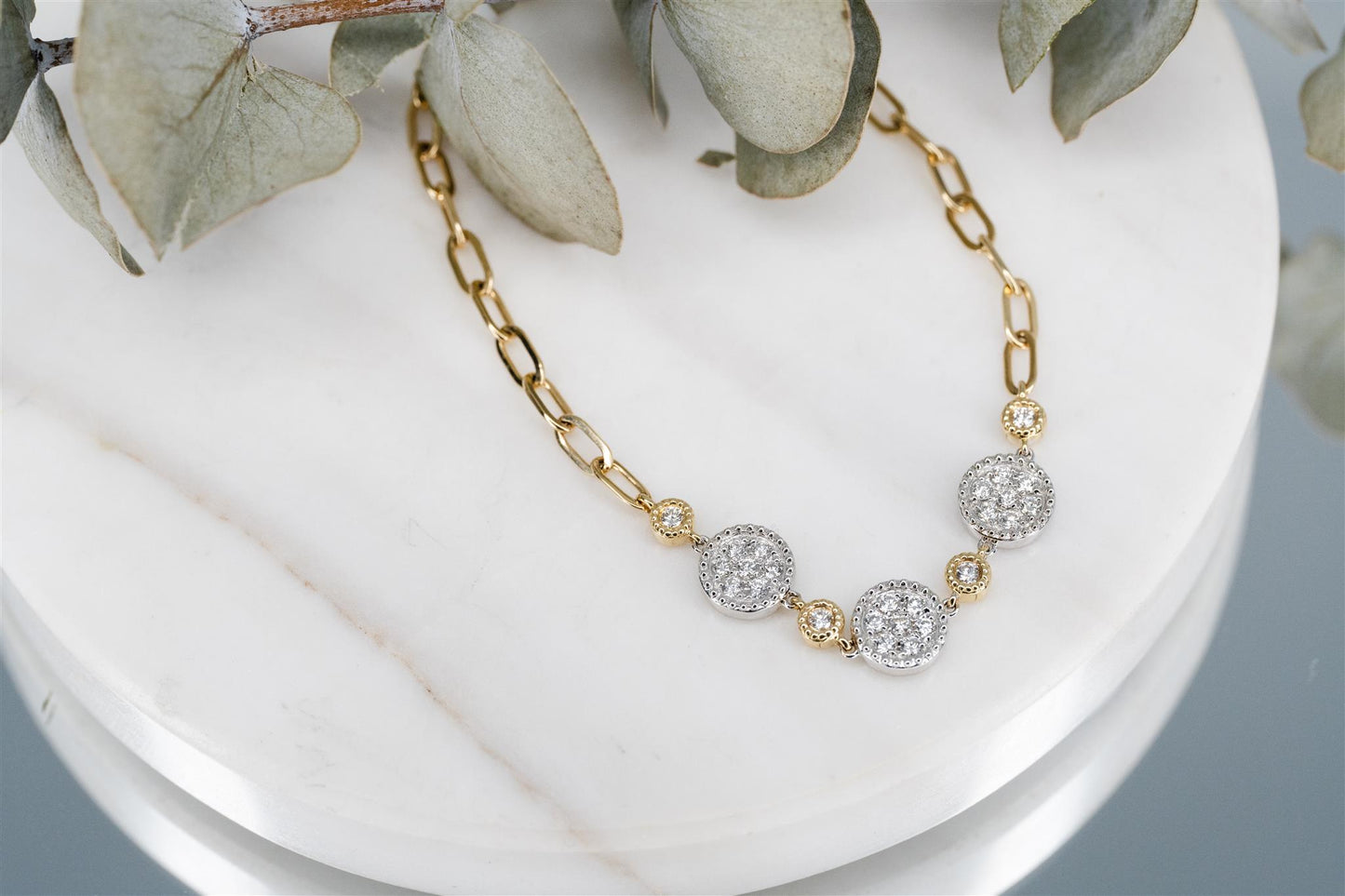 Circles And Diamond Bracelet