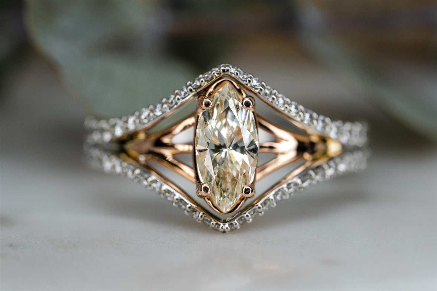 Split Band Diamond Ring