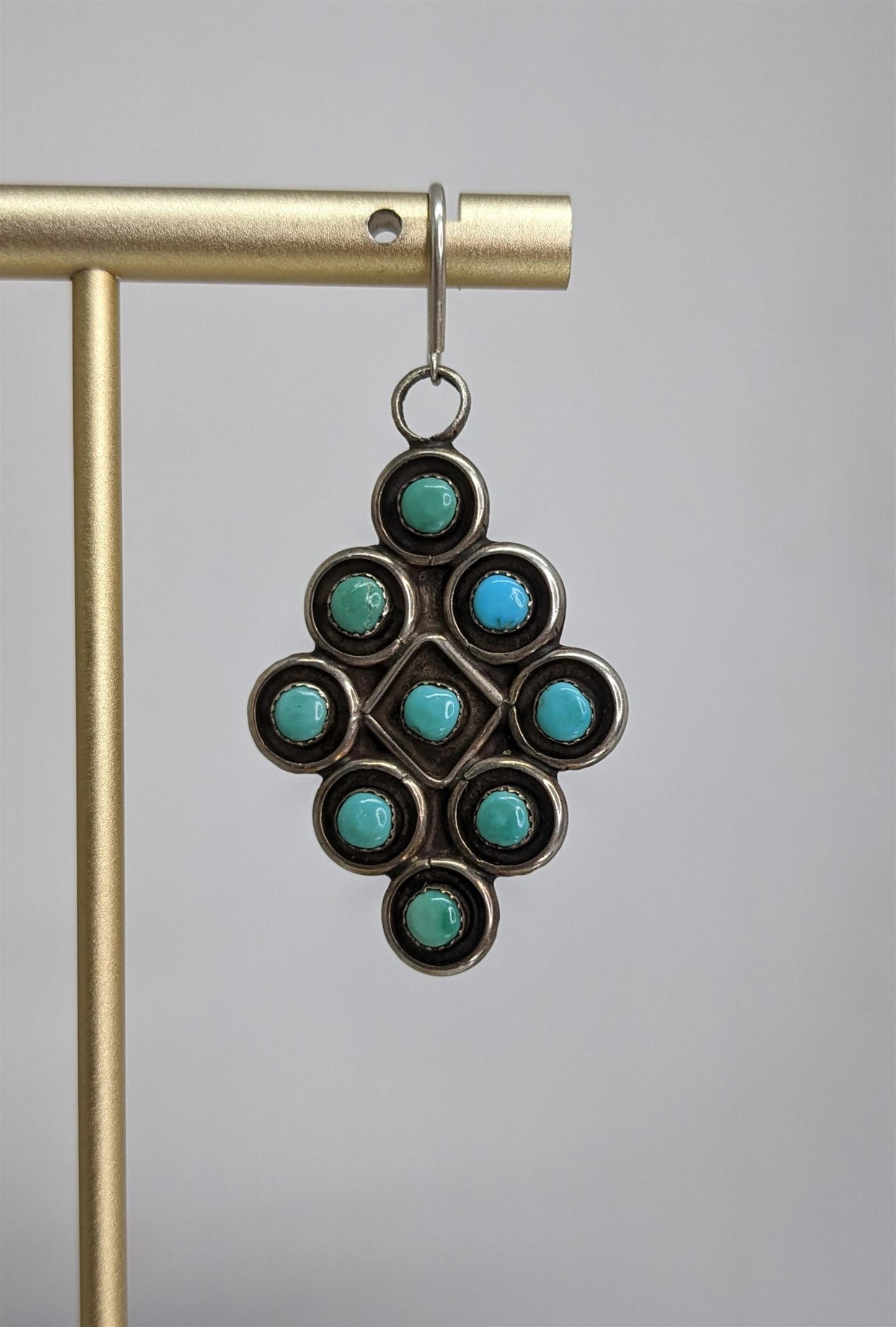 Zuni Turquoise Dangle Earring