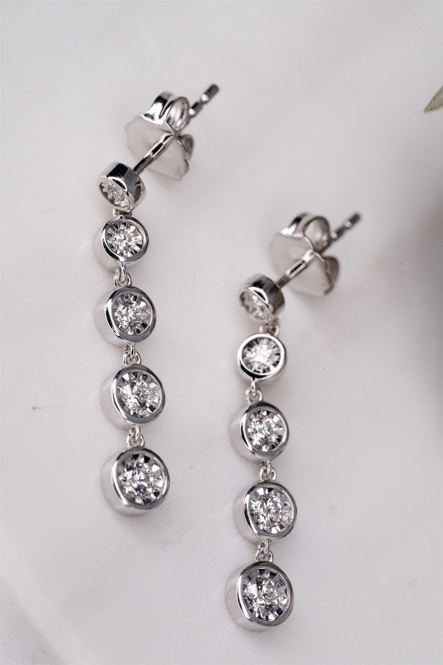 Diamond Drop Illusion Earrings