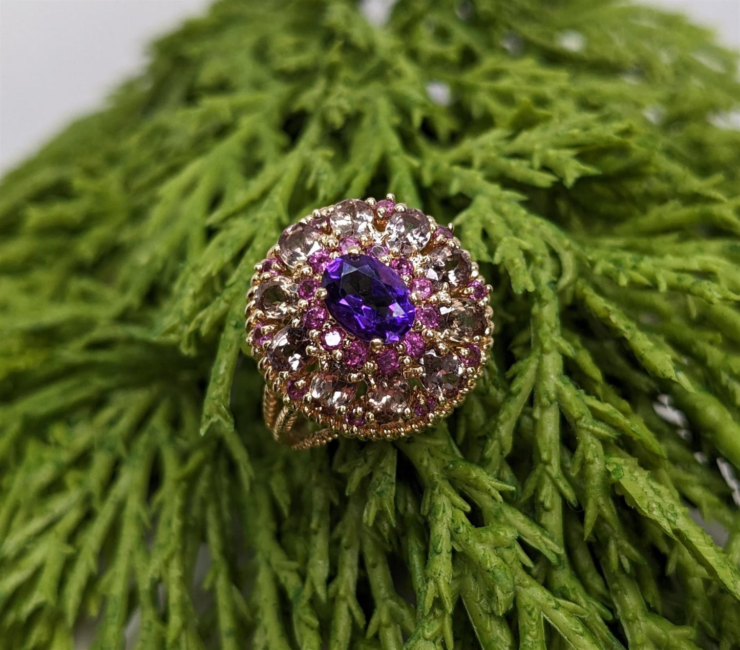 Amethyst and Diamond Ring