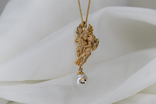 Diamond Pearl Pendant
