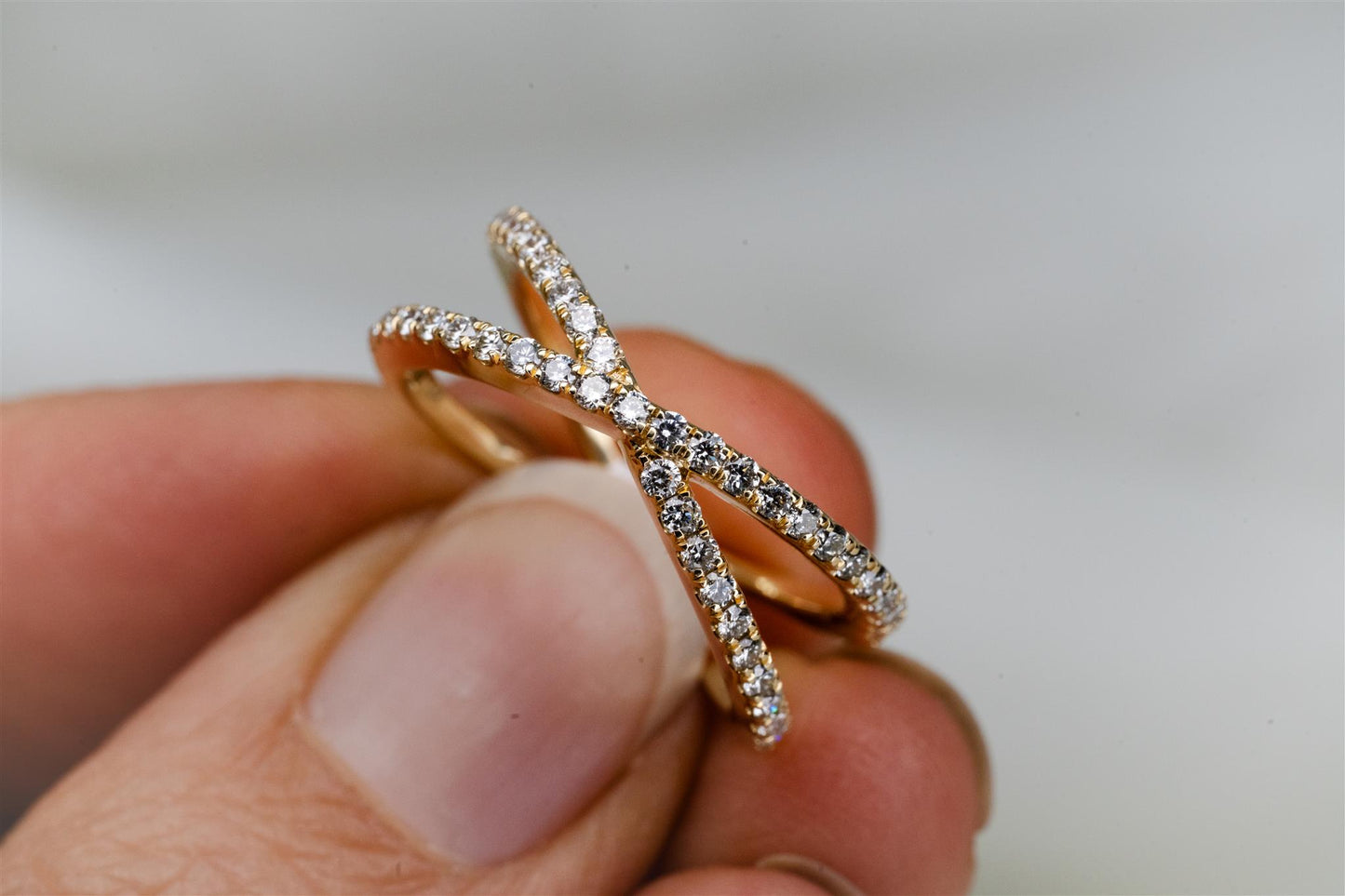 Criss Cross Diamond Ring
