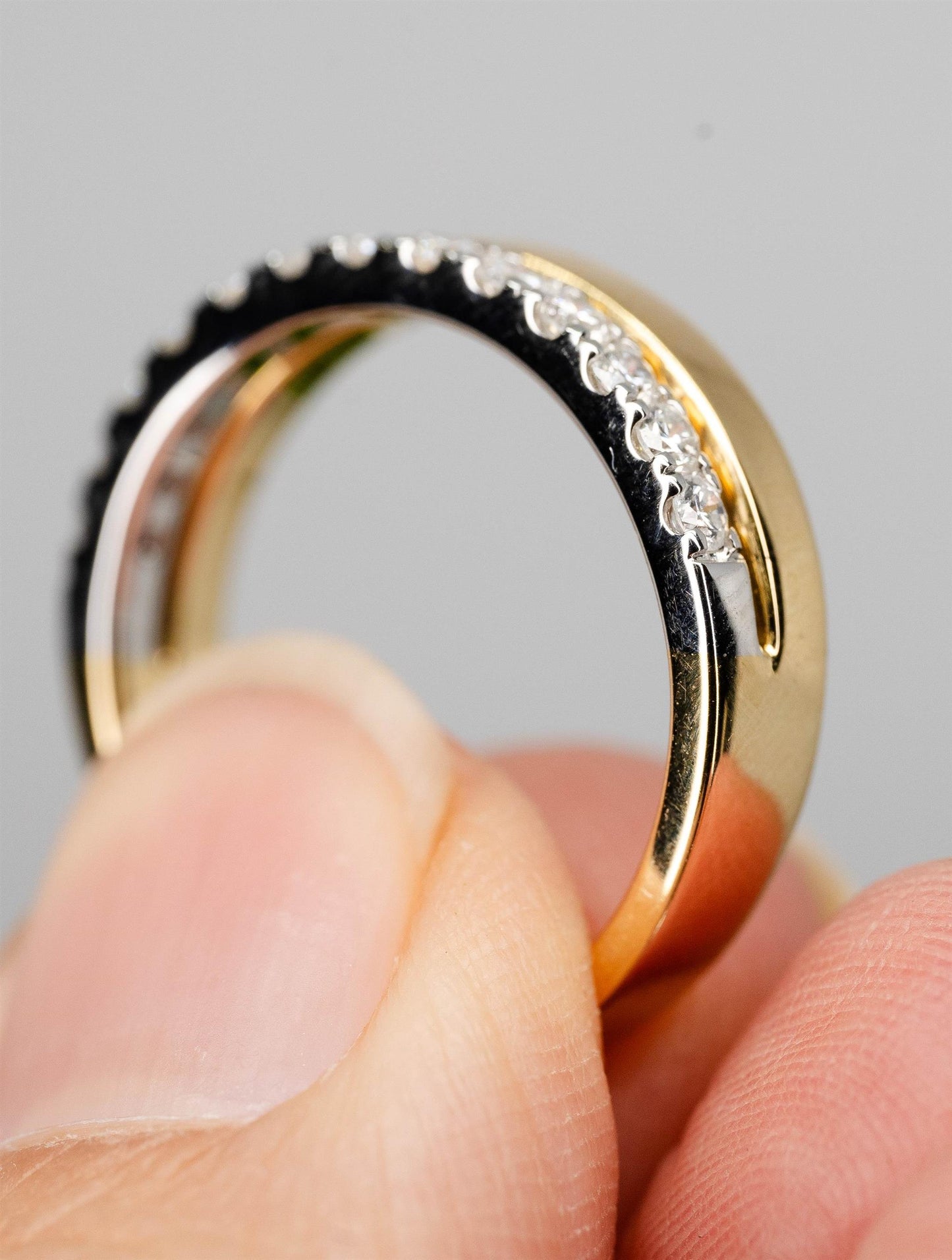 14K Two Toned Diamond Ring