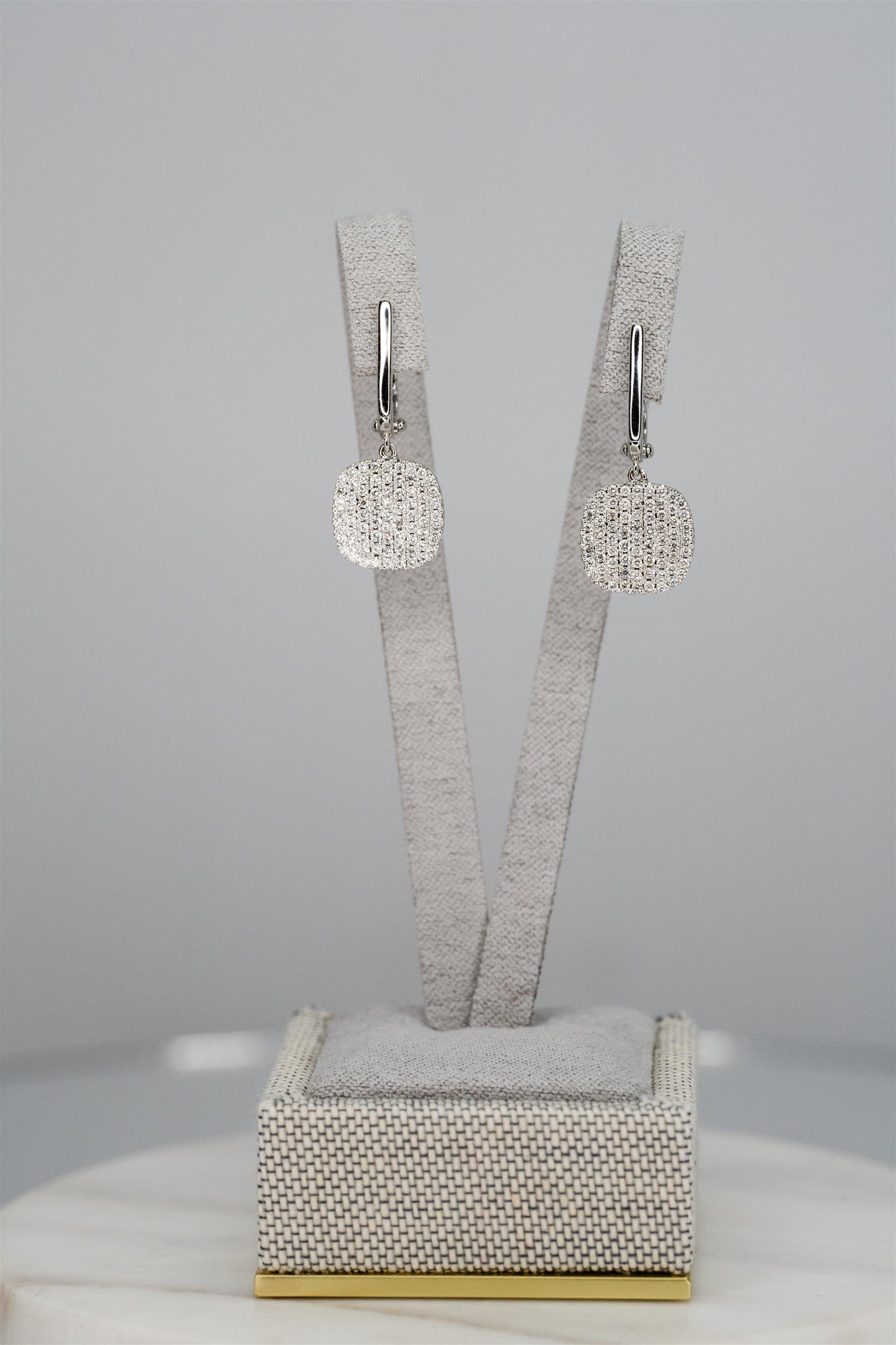 White Gold And Diamond Earrings