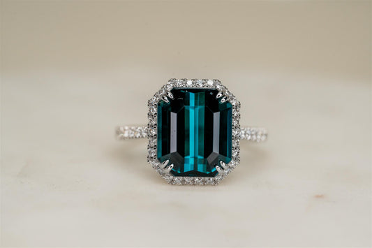 Indicolite Tourmaline Ring