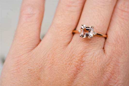 14K Rose Gold Morganite Ring