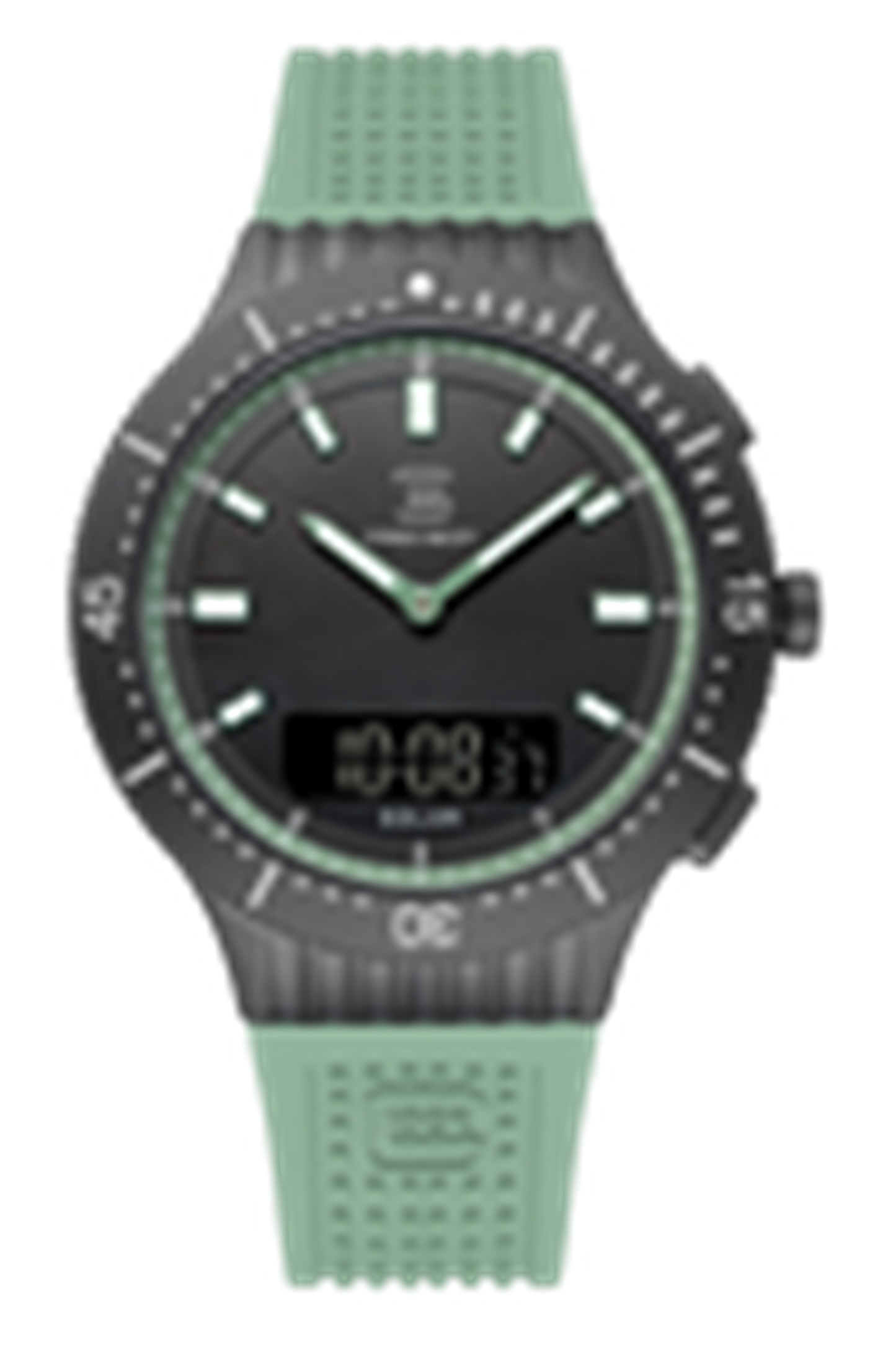 Black Face With Green Band Glock Watch