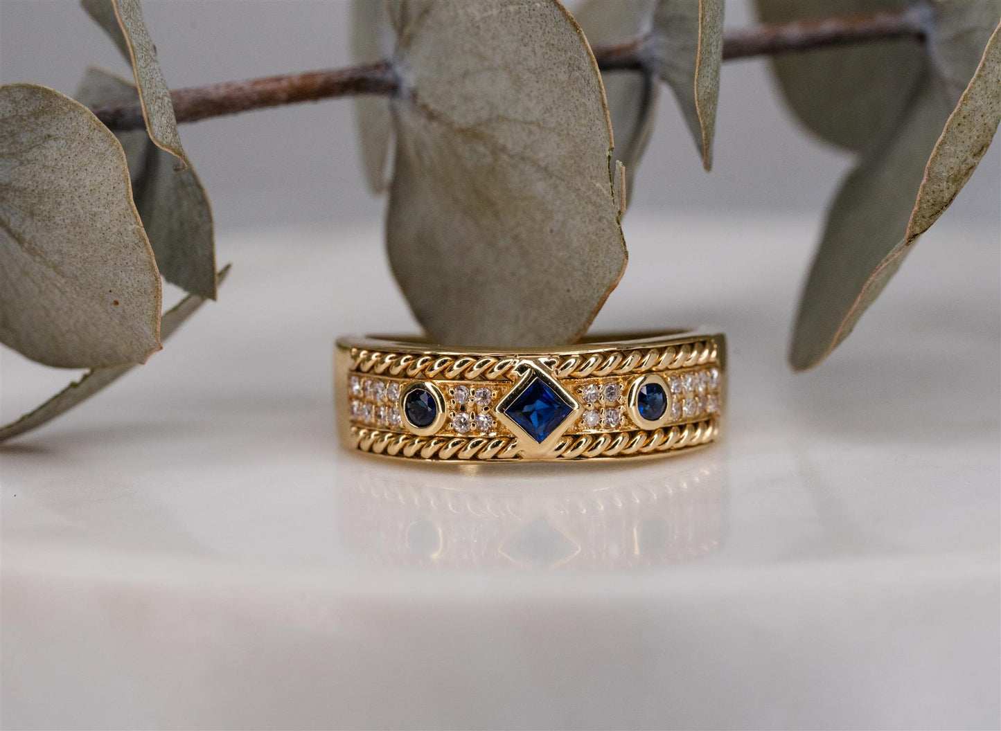 Gold And Sapphire Band