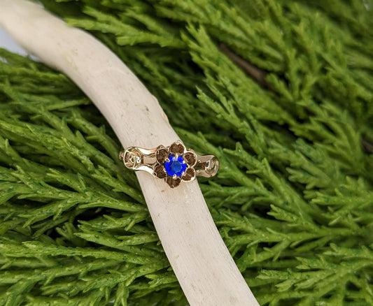 Victorian Rose Sapphire Ring