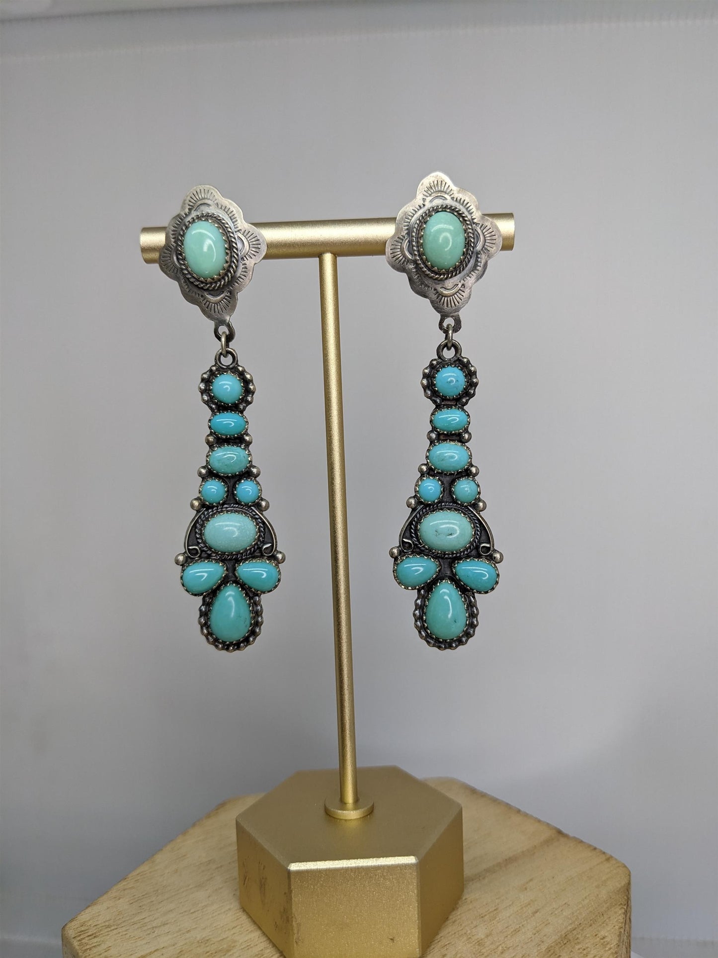 Turquoise and Sterling Silver Earrings