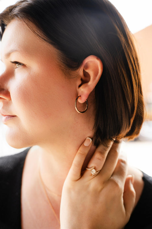 14k Rose Gold EFFY hoop earrings