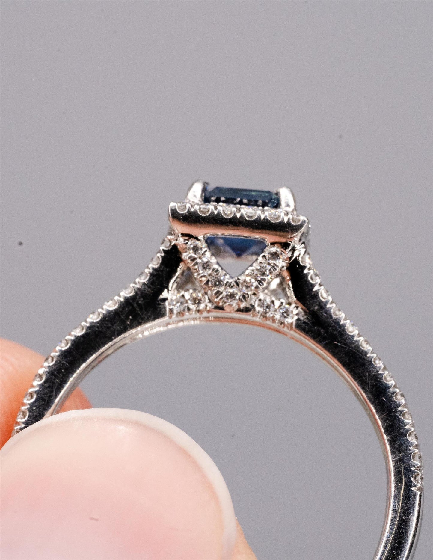 Platinum Blue Yogo MT Sapphire and Diamond Ring