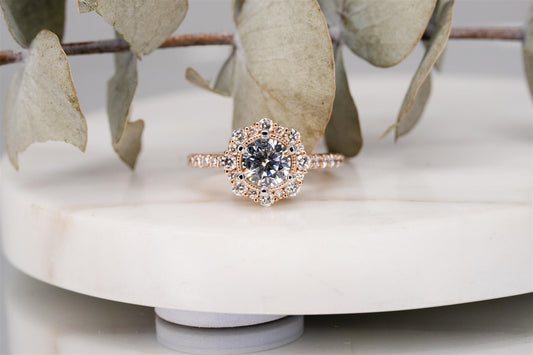 14k Rose Gold Semi Mount Diamond Ring