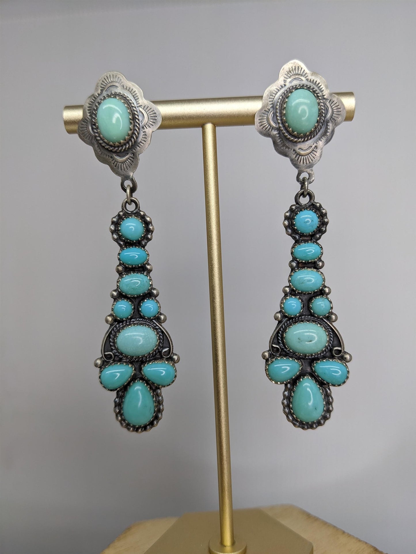 Turquoise and Sterling Silver Earrings