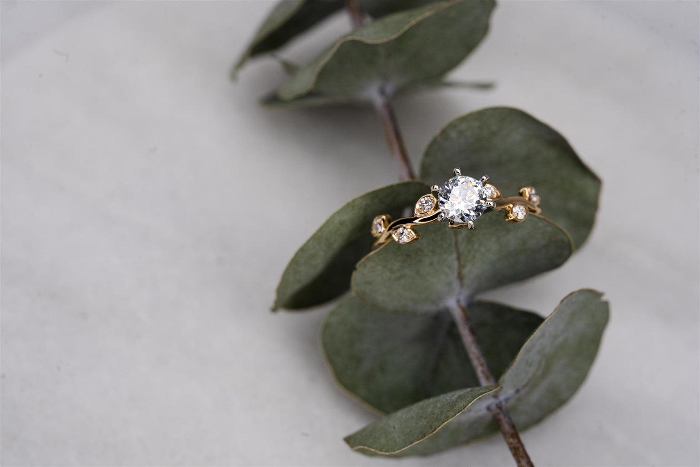 14K Yellow Gold Semi-Mount Diamond Ring
